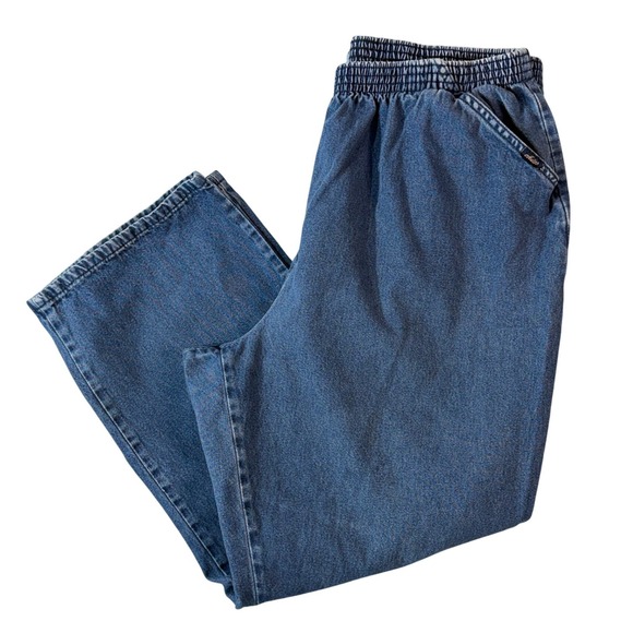 chic Denim - Chic Jeans Elastic Waist Denim Pants 22W Petite Vintage Mom Soft Lightweight